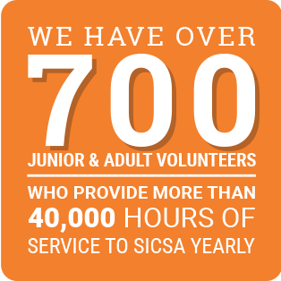 we have over 700 volunteers